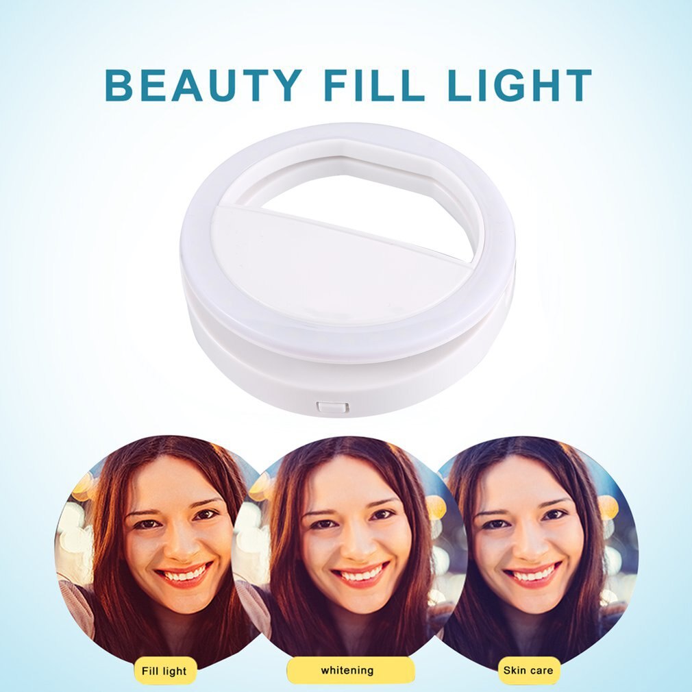 Universal Selfie Lamp Mobile Phone Lens Portable Flash Ring 36 Leds Luminous Ring Clip Light For Iphone / Samsung