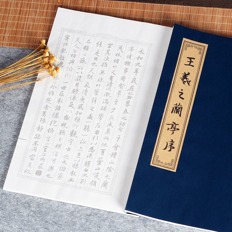 Chinese Calligraphy Copybook Small Regular Script Copying Book Running Script Scriptures Poem Copybook Calligraphy Practice: M