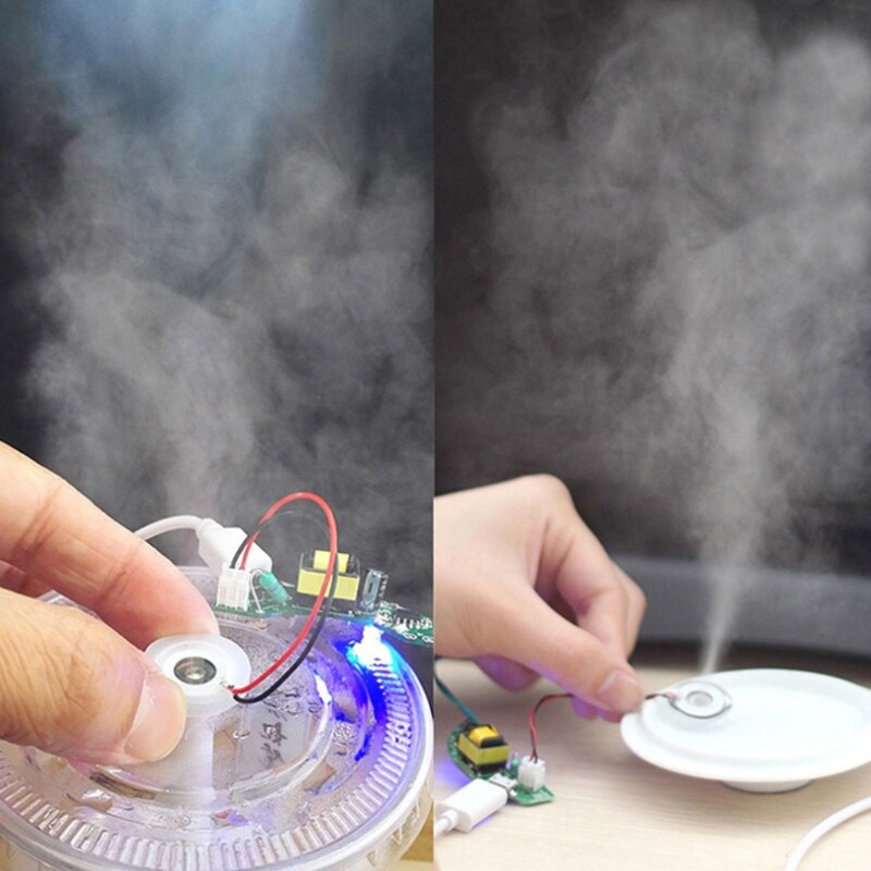 Mini generador de niebla de 10mm, atomizador ultrasónico, transductor, humidificador de cerámica, difusor, piezas de bricolaje, bajo voltaje de conducción