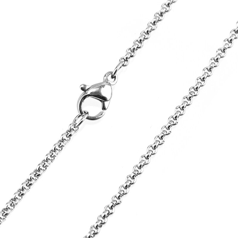 Simsimi 2 farbe edelstahl Rolo Kette Frauen Halskette Kette gold/stahl Farbe Schmuck Erkenntnisse: steel- color / 70cm