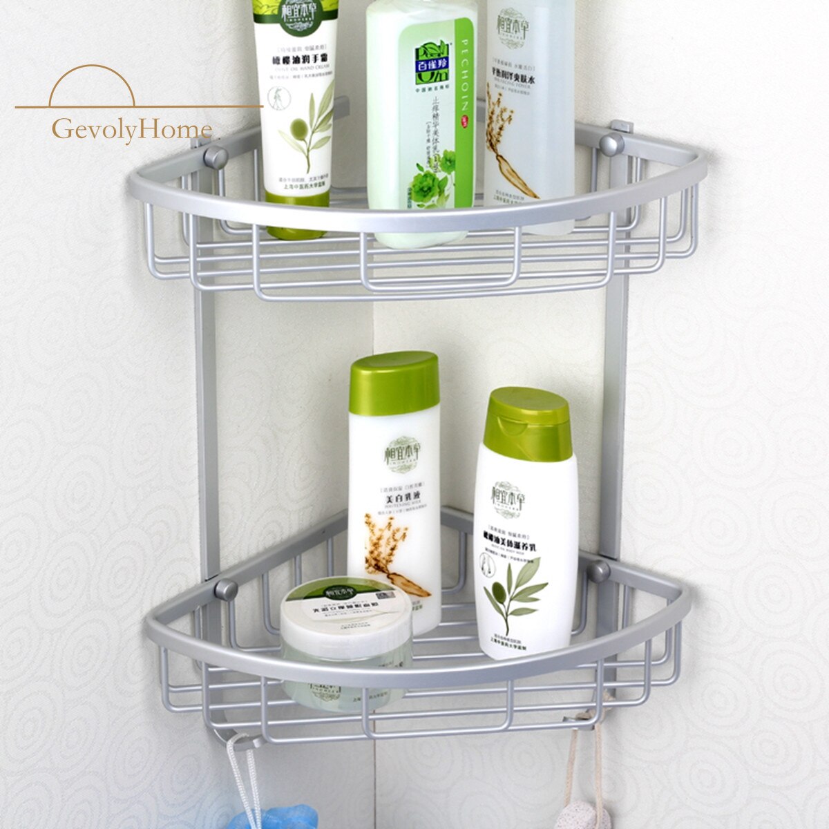 1/2/3 Layers Triangular Corner Organize Rack Shelves Basket Hanger Shampoo Organizer Shower Bathroom Shelf Kitchen