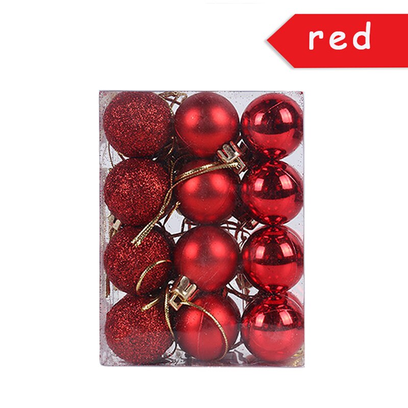 WEIGAO 24pcs Christmas Tree toys Decorations Ball Bauble Xmas Party Hanging Ball Ornaments Decorations for Home Year Navidad