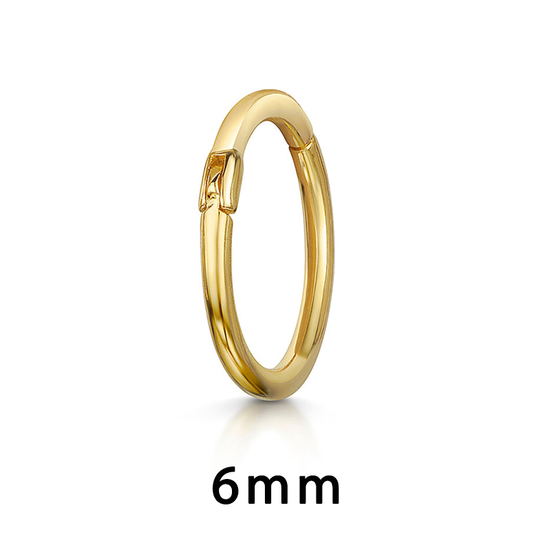 Daith-pendientes de aro para Piercing en la oreja para mujer, aretes minimalistas con hélice perforada de circonita, Color dorado, cartílago, anillo Simple para la nariz, joyería para el cuerpo: Chapado en oro antiguo