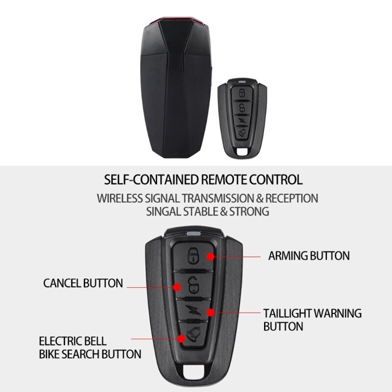4 In 1 Anti-Diefstal Fiets Security Alarm Draadloze Afstandsbediening Alerter