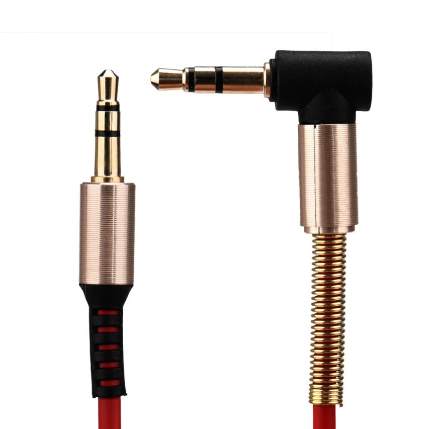 Kongyide 3.5 Mm Jack Elleboog Male Naar Male Stereo Hoofdtelefoon Auto Aux Audio Verlengkabel Oct10