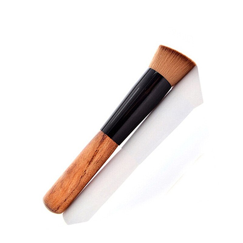 Zzdog 1 stk flydende foundation makeup børste sømløs skrå concealer kompensere kosmetiske skønhedsværktøjer træhåndtag: 04