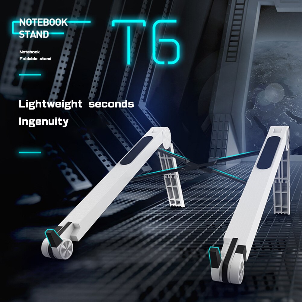 Foldable Laptop Tablet Stand With Cooling Fan Heat Dissipation Notebook Holder Pro Macbook Air Cooler Stand For Desktop