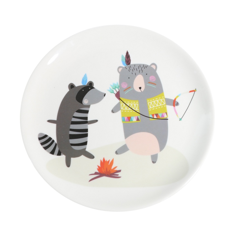 Cartoon Dinner Plates Child Breakfast Plate Fruit Dessert Plate Steak Salad Snack Cake Plates Tableware Cuisine BBQ Kitchen: A3
