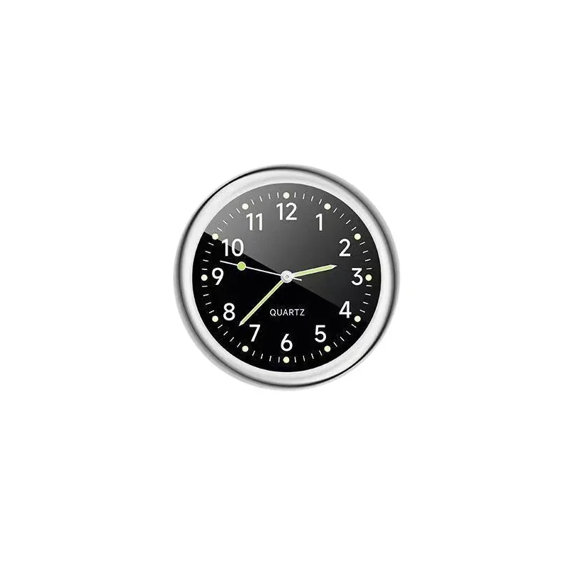 Mini Car Klok 40Mm Lichtgevende Lichtgevende Klok Auto Digitaal Elektronisch Horloge Quartz Klokken Auto Interieur Accessoires: GRIJS