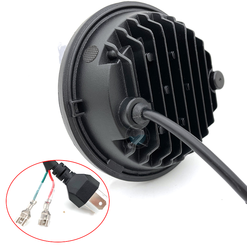 Newest A 5.75 Inch Motorcycle LED Headlight for Dyna Softail Sportster 883 XL883 FXCW 5 3/4" led DRL 80W motorbike headlamp.