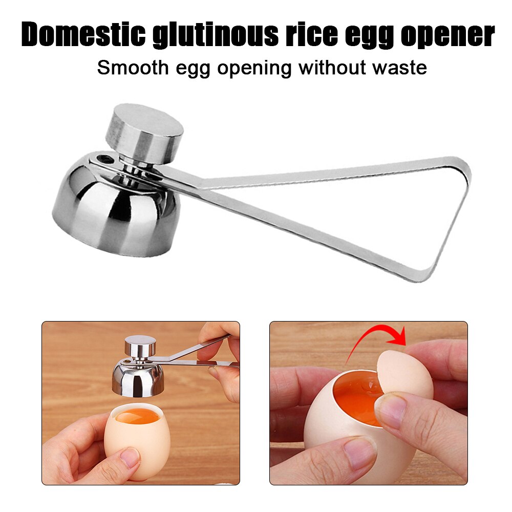 Rvs Quick Ei Opener Ei Schoonmaken Cutter Blikopener Huishoudelijke Kleefrijst Ei Shell Opener Keuken Tool Grote: Default Title