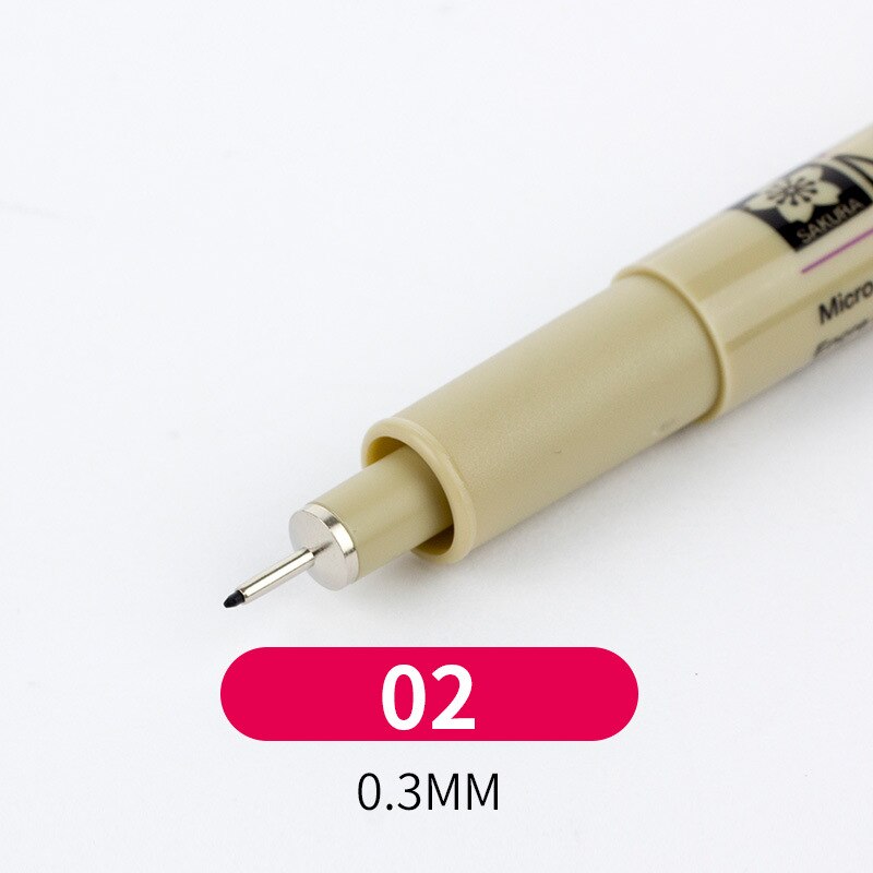 1 @#sort pigma micron markør pen vandtæt håndtegnet skitse nåle pen dawing liner fineliner tegneserie signatur pen: 02