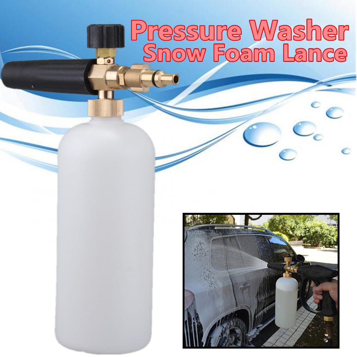 Pressure Washer Foam Lance For Lidl Parkside / Qualcast / VAX / Aldi Workzone / Ryobi