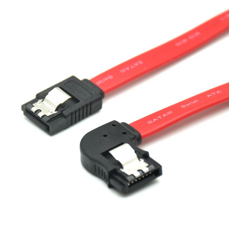 Prosty kąt lewego prawego boku 6 Gb/s SATA3 szeregowy kabel danych ATA z zatrzaskiem robić komputera SATA 3.0 SATAIII 6Gbps dysk twardy/SSD: Niebieski