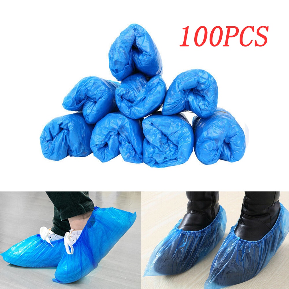 100Pcs Blauwe Schoen Dust Covers Non Slip Wegwerp Floor Protectors Een Maat Voor Schoen Cleaning Overschoen Cleaning Tapijt