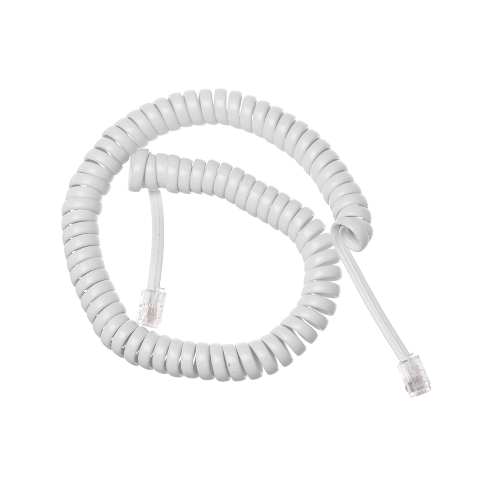 Lang telefonledning rette 2m/3m håndsett linje maskin spiral kurve 4 p 4c kontakt kobbertråd telefon volum kurve kontakt