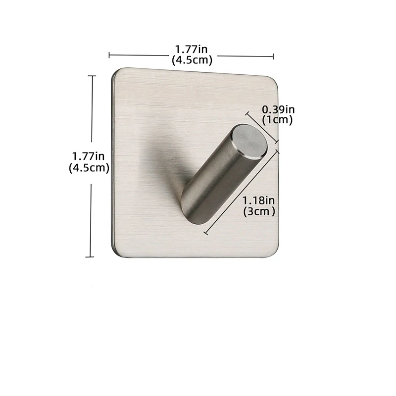 Self Adhesive Wall Hook Stainless Steel Towel Rack Bathroom Hardware Shelf Robe Hooks Hanger Shower Shelf Hanging Accessories: DARK GRAY