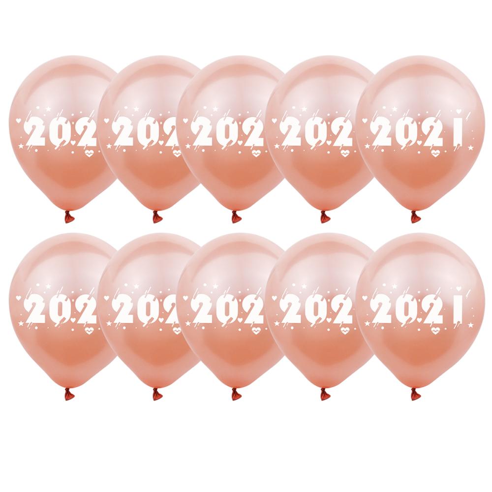 10 stk 12 tommer glade år tal trykt latex balloner år tema fest dekoration balloner: Rose guld