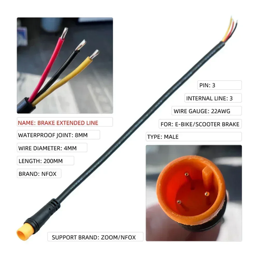 Ebike Display Connector 2/3/4/5/6 Pin Kabel Voor Bafang Vrouwelijke/mannelijke waterdichte Connector Signaallijn Elektrische Fiets Onderdelen: Donker Kaki