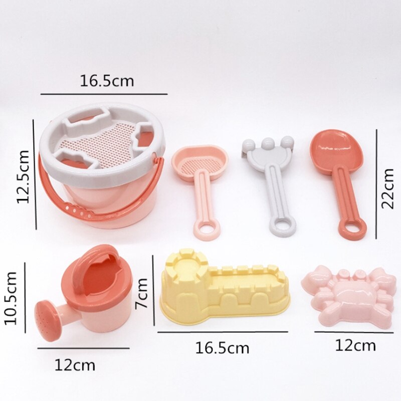 Roze-Strand Speelgoed Kinderen Set Baby Play Zand Speelgoed Graven Hulpmiddel Schop Emmer Set