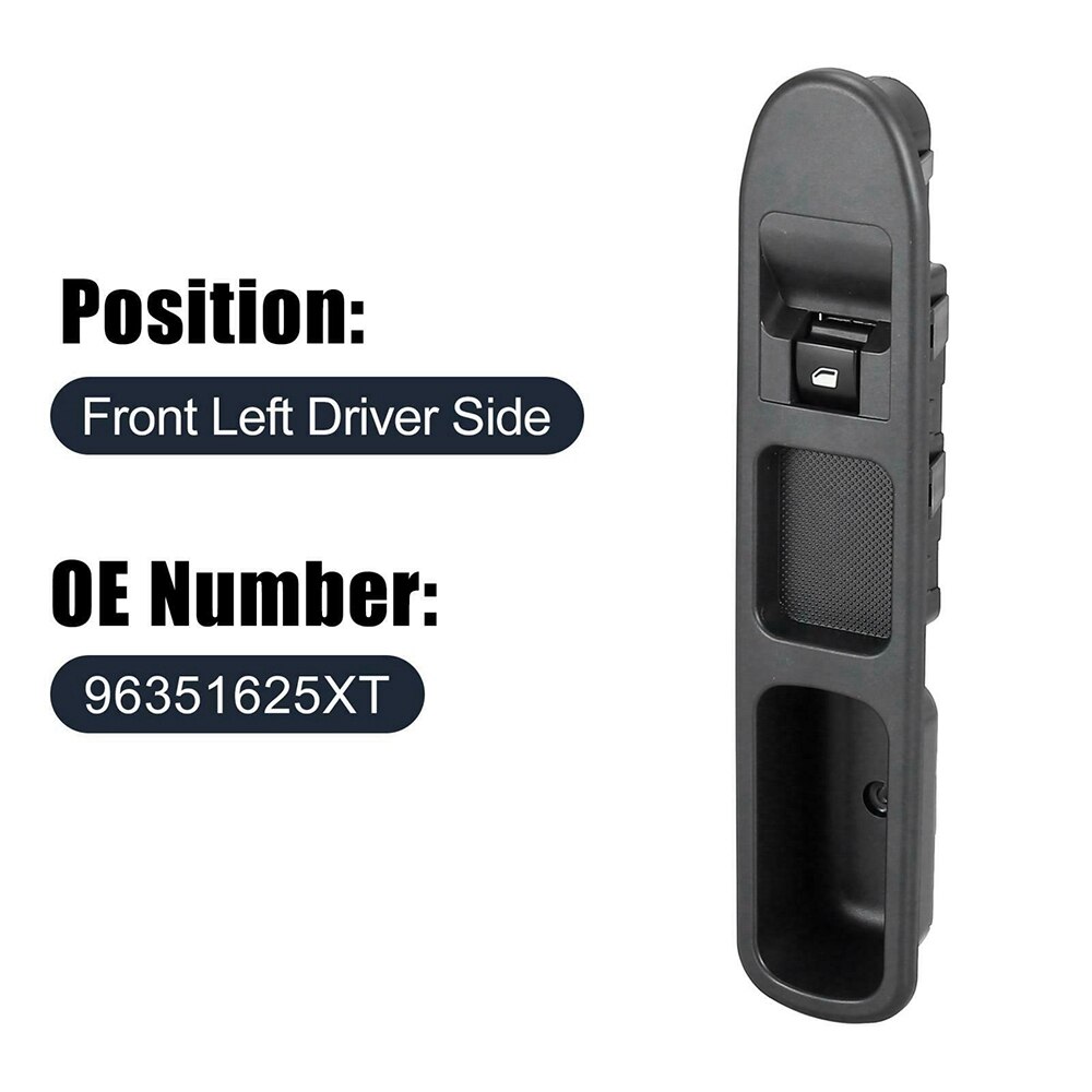 Interrupteur de commande de vitre électrique, bouton de lève-vitre, côté passager, pour Peugeot 53269709, 96351625XT, 307