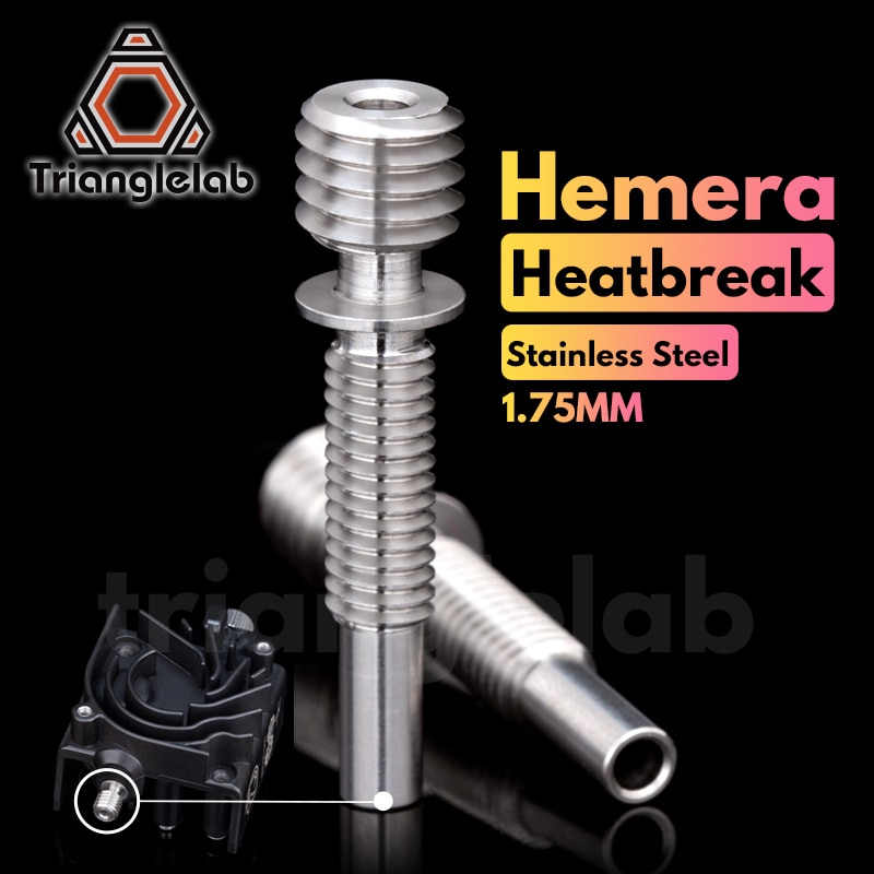 Trianglelab-rotura de calor de Hemera de acero inoxidable, para extrusora de Hemera E3D, 1,75 MM