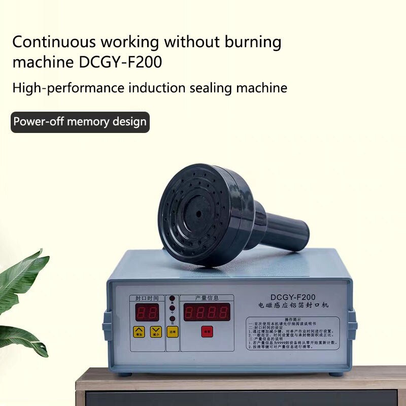 DCGY-F200 Portable Induction Sealing Machine Aluminum Foil Capper Honey Packaging Equipment (20mm-90mm) YZ