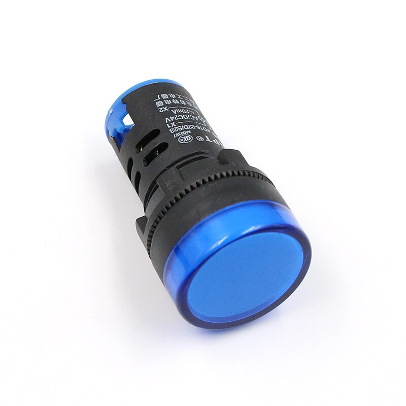 22MM Tafel montieren LED Energie Elektronische Anzeige Pilot Signal Licht Lampe 12V 24V 110V 220V 380V verrotten Grün Gelb Blau Weiß LED: Blau / 220V