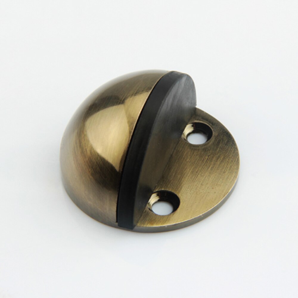 4Pcs Metal Oval Half Moon Door Stopper Wood Door Holder Floor-mounted Door Stops Rubber Interior Holder Home