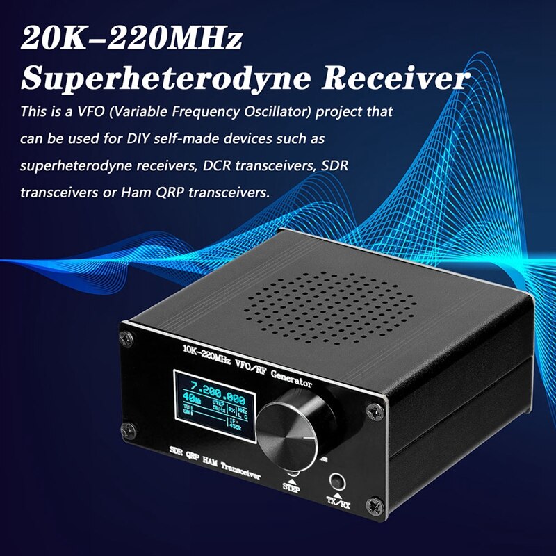 20K-220Mhz Superheterodyne Ontvanger Sdr Ham Qrp Transceiver Rf Generator Radio Debugger Voor Homebrew Qrp Transceivers