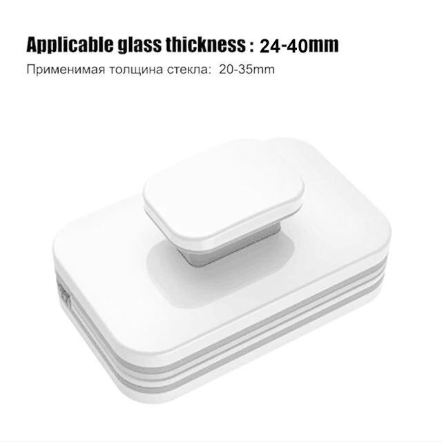 Magnetic Window Cleaner Brush Double-Side Automatic Water Discharge Wiper Glass Window Brush Cleaning Household Tools: SKY BLUE