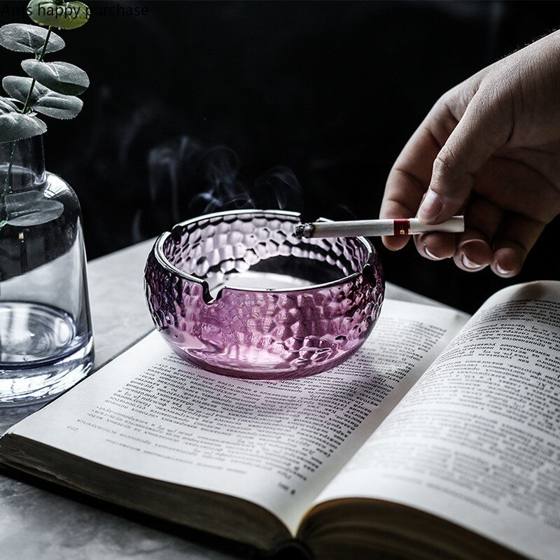Nordisk krystalglas askebæger firkantet gennemsigtig sod opbevaringsboks europæisk stil hjem mliving room office personlighed askebæger