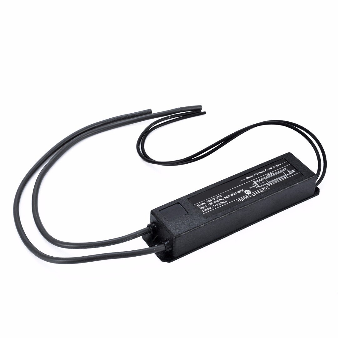 Neon Light Sign Electronic Neon Transformer Power Supply with Wire Cable HB-C02TE 3KV 30mA 5-25W