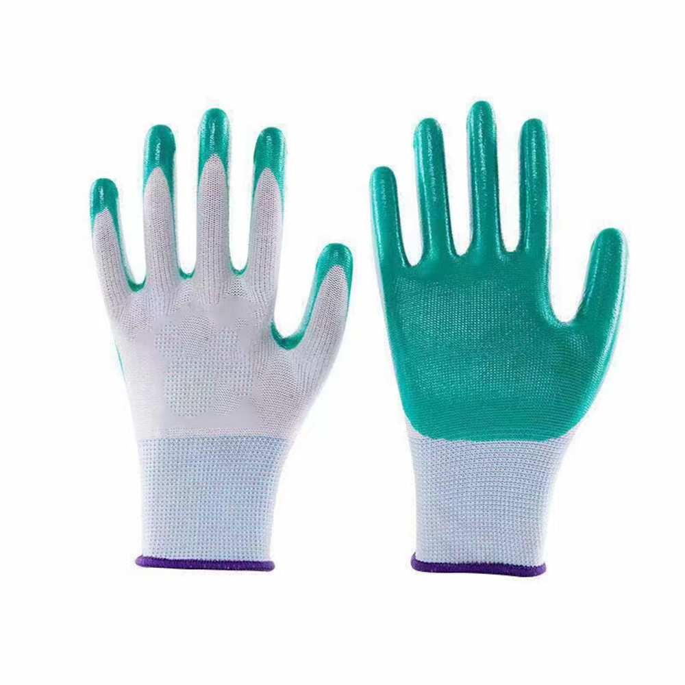 Safety Working Gloves Premium Nitrile Coated Builders Excellent Grip Gardening Grip Industrial Protective Work Flexible Gloves