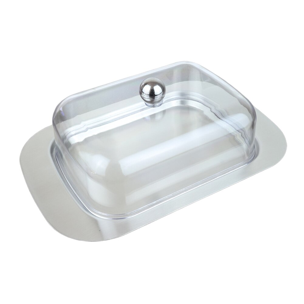 Dinnerware Kitchen Durable Keep Fresh Practical Cheese Stainless Steel Party Storage With Lid Butter Dish Container Restaurant: 2