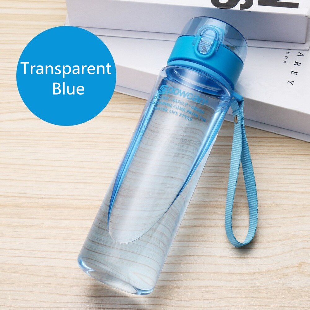 800ml/1000ml Portable Leak-proof Water Bottle Tour Outdoor Bicycle Sports Drinking Plastic Water Bottles for Kids and Audult: Clear blue 1000ml