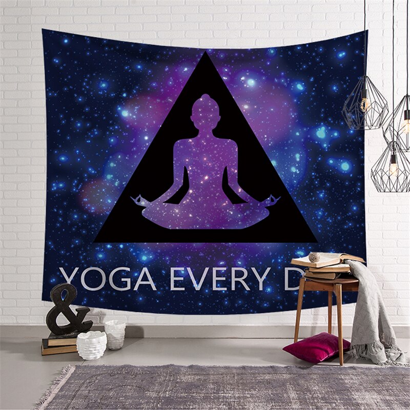 Tapiz de cráneo de Mandala para colgar en la pared, tapices de cambio de fase de Luna, decoración de dormitorio: I