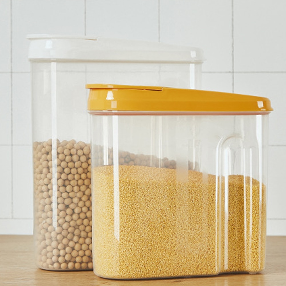 Food storage container plastic kitchen storage box multigrain storage tank transparent sealed cans easy to buckle Multi-capacity
