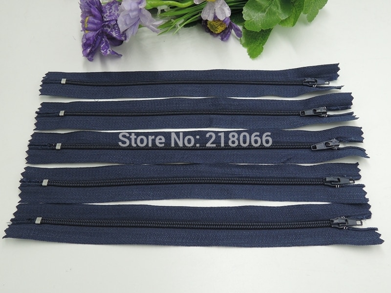 100 Stks Navy Kleur 25 cm Nylon Ritsen Maat Kledingstuk Accessoires Naaien Gereedschap 10 Inch