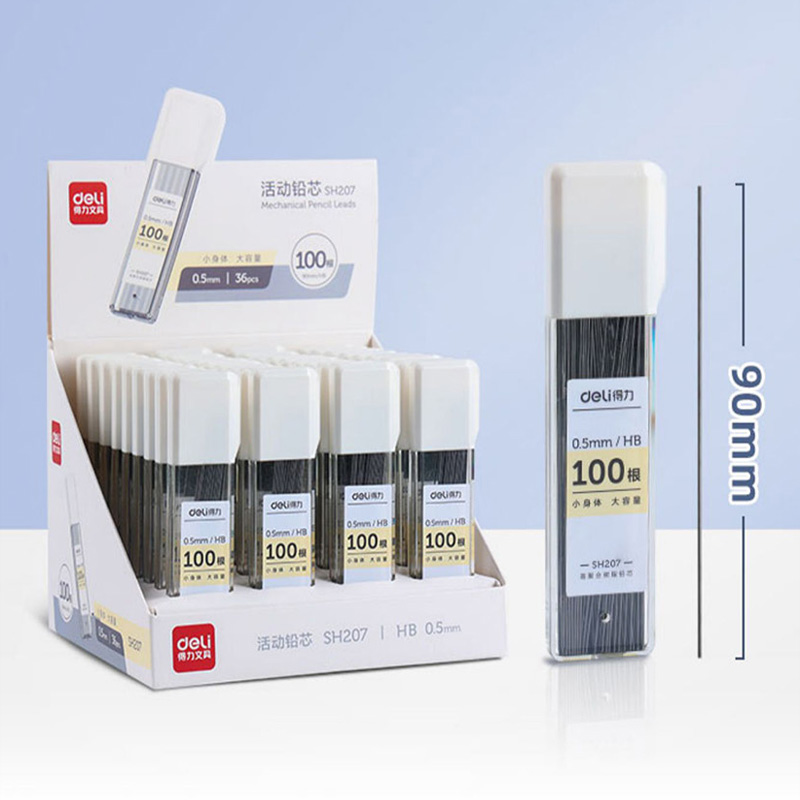 Deli 0.5/0.7mm Mechanical Pencil HB Pencil Leads Set Automatic Pencil Core Refill Art Drawing Sketching Students School Supplies