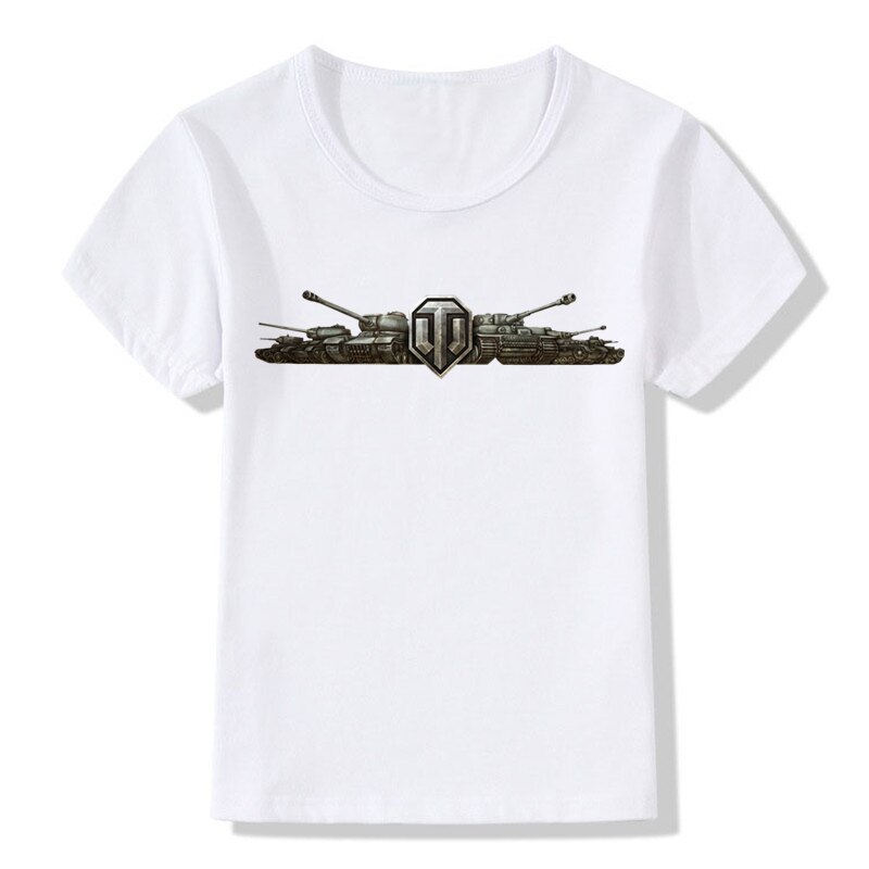 Meninos e meninas imprimir exército mundo dos tanques wot camiseta crianças manga curta moda t camisa crianças topos t roupas de bebê, ooo133: 9 T