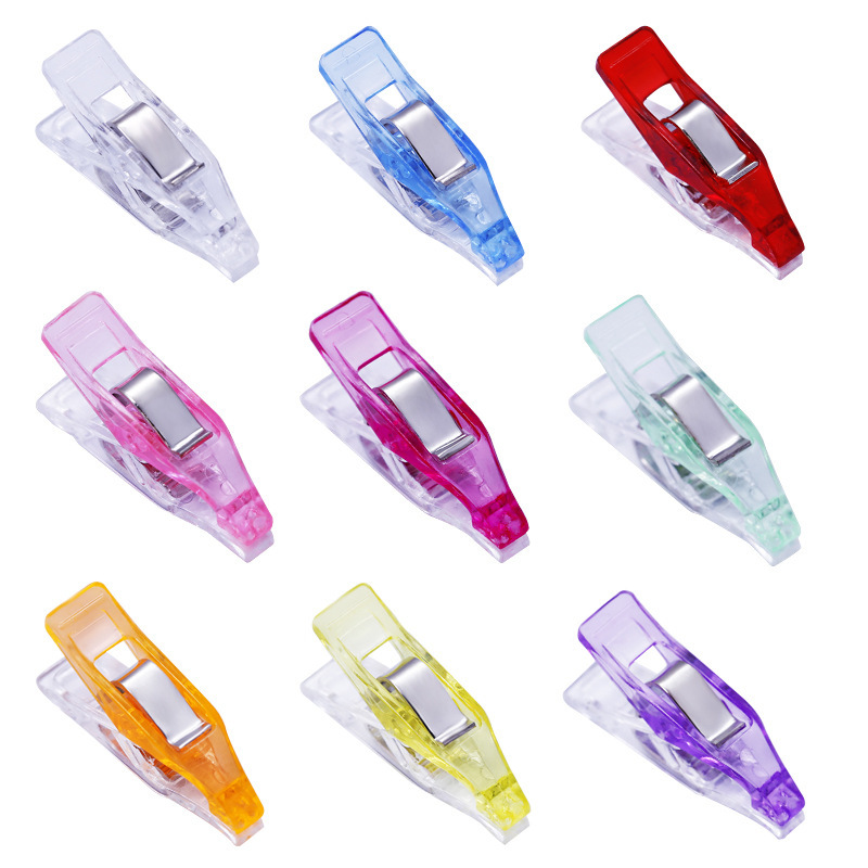 Mini pince à quilter multifonctionnelle 100 pièces | Pince en plastique pour artisanat bricolage, Clips en plastique multicolores Patchwork couture Clips de décoration