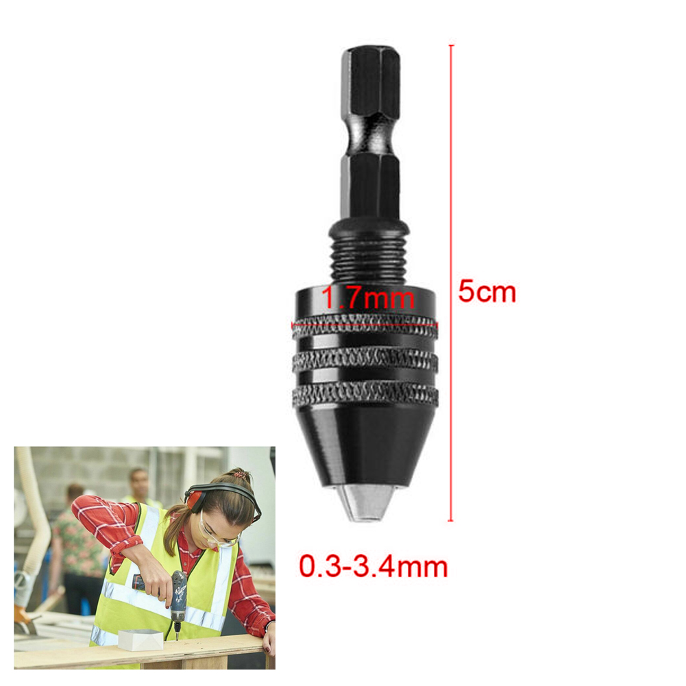 Bohrfutter Keyless Schraubendreher Schlagschrauber Adapter Elektrische Micro Motor Klemme Mini Chuck Fixture Hex Schaft Bohrer Bits Adapter