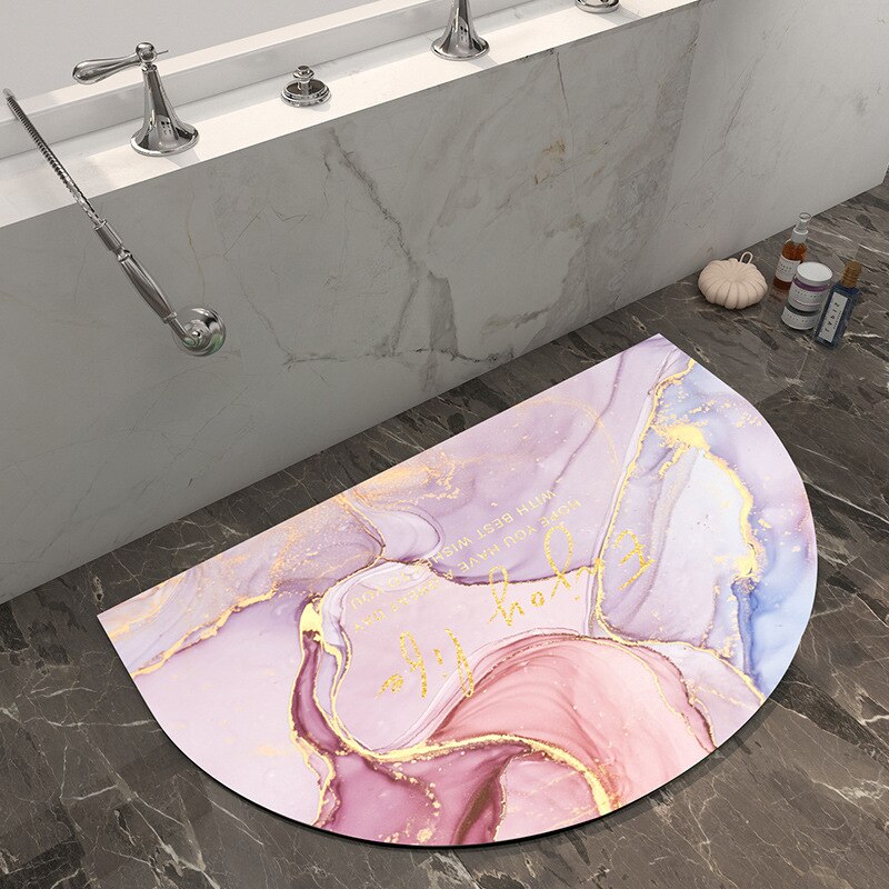 Halfronde Vloermatten Badkamer Antislip Tapijten In Wastafel Bad Side Vloerkleed Sneldrogend Douche Deurmat: 6