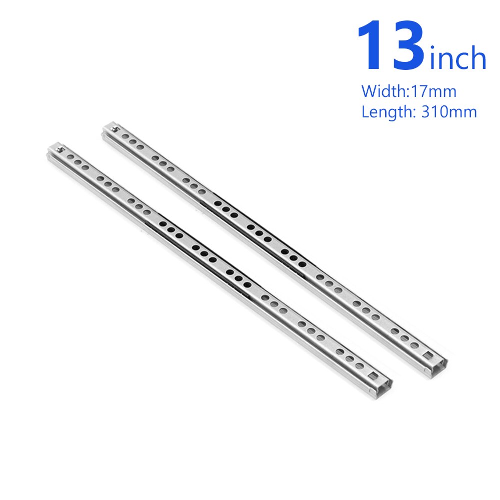 17Mm Breed Micro Gids Staal Bal 2 Stukken Staal Bal 2 Fold Bal Slide Kasten Lade Stalen Bal Slide lade Kast Slides: 310mm