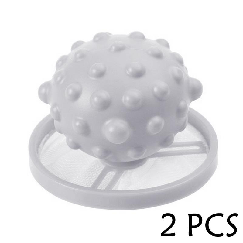 1/4 Pcs Floating Washing Ball Laundry Balls Laundry Washing Net Bag Debris Filter Pink Blue Washing Machine Cleaning Hair Filter: 02-2PCS