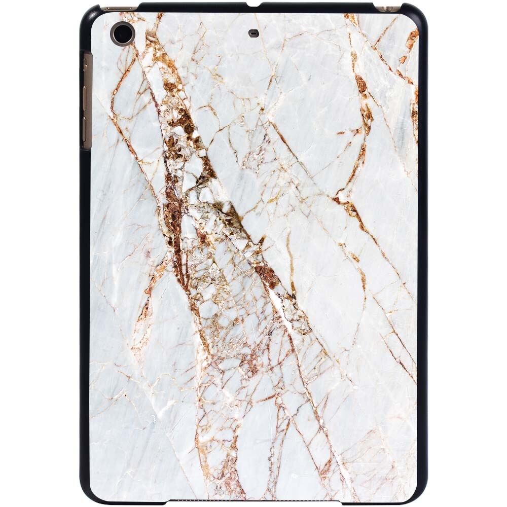 KK&LL For Apple iPad Mini 1/2/3 A1432 A1454 A1490 A1491 A1600 A1601 - tablet PC Plastic marble pattern Slim Stand Case Cover: grey marble