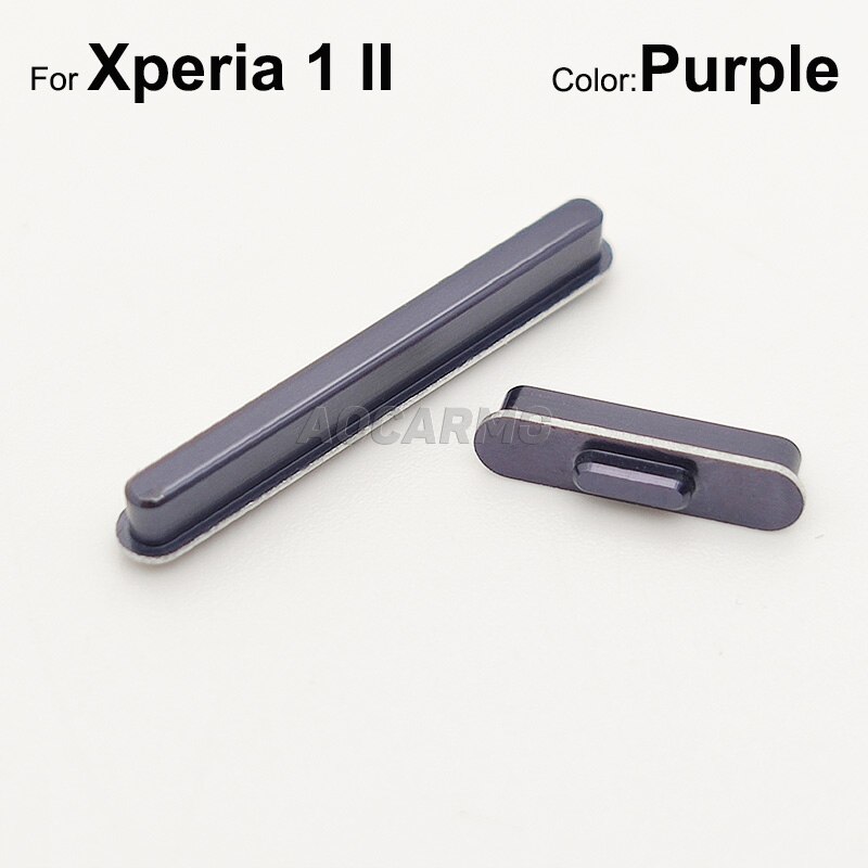 Aocarmo Volume Button Camera Switch Key Buttons Replacement For Sony Xperia 1 II X1ii XQ-AT52 XQ-AT51 SO-51A MARK2: Purple