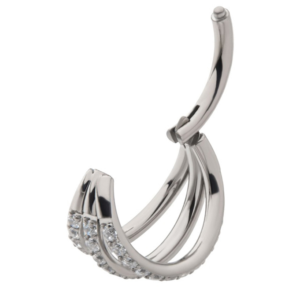 F136 Titanium 16G Scharnierend Segment Neusring Zc Septum Clicker Daith Oorbellen Hoepel Oor Kraakbeen Tragus Helix Piercing Sieraden