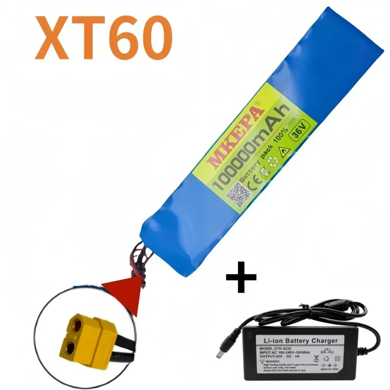 10S3P 36V 100000mAh 18650 Rechargeable Lithium Battery Power Modified Bicycle Scooter Electric Vehicle with etc: Brown